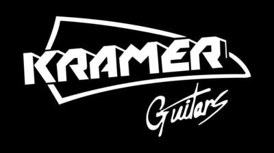 Kramer Guitars Klebeschrift Aufkleber   19 cm weiß