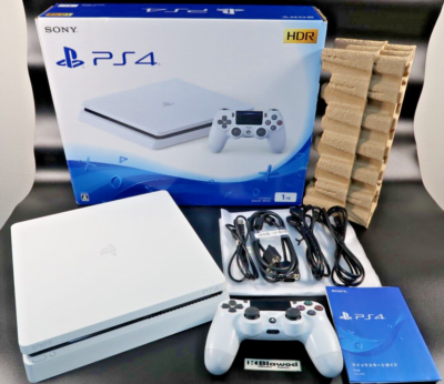 SONY PlayStation 4 PS4 Slim CUH-2200B B02 Glacier White HDD 1TB  