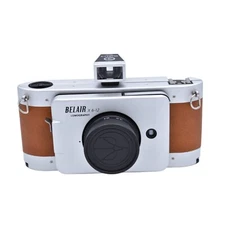 Lomography Belair X 6-12 Jetsetter Medium Format Camera, Silver/Brown