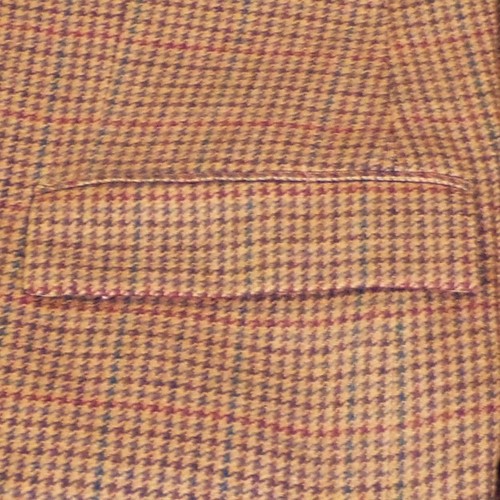 LAUREN RALPH LAUREN 42L brown (mostly) houndstooth tweed blazer 100% lambs' wool - Picture 5 of 10