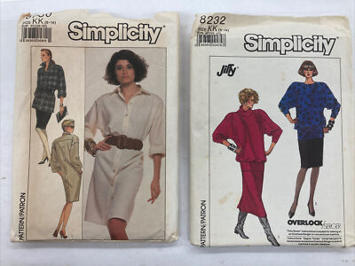 Patterns Uncut Factory Folded Lot Of 2 80s Size 8 10 12 14 C19G