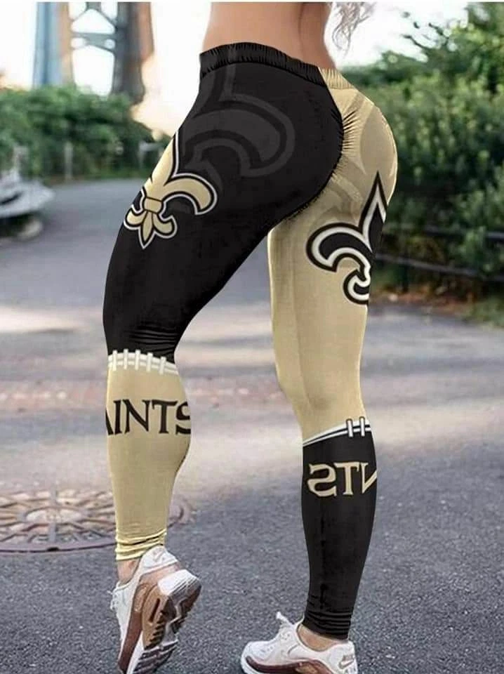 New Orleans Football Women's Black and Gold Sport Leggings