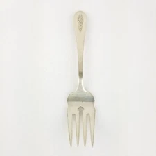 Dominick & Haff Antique Sterling Silver Salad Fork Heartslot Pattern