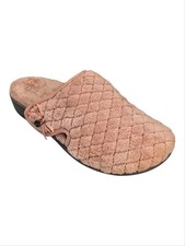 Vionic Adilyn Rose Quilted Plush Mule Slippers Pink Womens Size 8M
