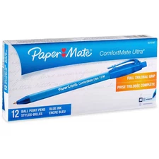 PAPER MATE PAP6310187 Comfortmate Retractable Ballpoint Pen, Medium, Blue/BE PK