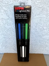 Sunpak - RGB LightStick PRO with Built-in Battery and Barndoors - Black