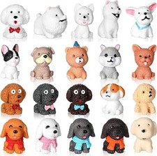40 Pcs Mini Dog Figurines Toy Set Realistic Detailed Little Puppy Figures Edu...