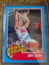 2011-12 Fleer Retro Jon Leuer Rookie Sensation RC Auto #75 Wisconsin Badgers
