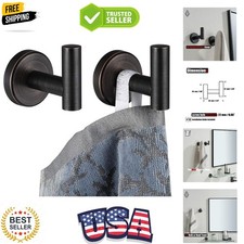 Bathroom Towel Hook Oil Rubbed Bronze, 304 Stainless Steel 0.8mm Coat Robe Cl...