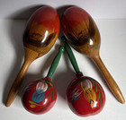 Two Pairs of Mexican Maracas for Table Decor at a Mexican Dinner, plus basket — photo 4