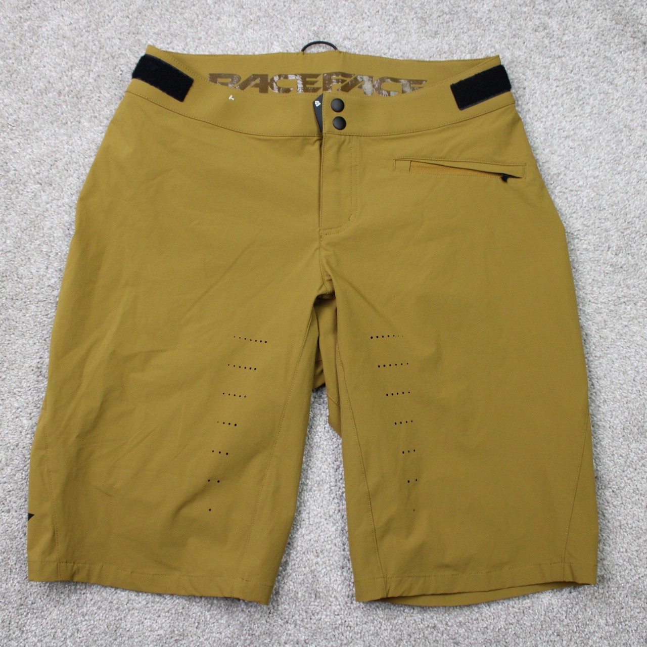 Race Face Shorts Mens Large Brown Indy Mountain Bike Zip Poc