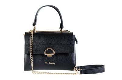 Pierre Cardin Tasche Echtleder klein schwarz Damen