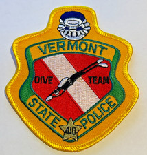 Vermont State Police Dive Team Shoulder Patch Unused
