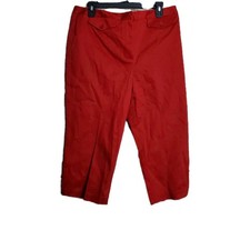 Ann Taylor Factory Store Red Capris Pants Size 12 NWT