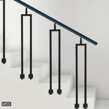Paquete de 4 balaustres de escalera en forma de U de 38,6" con soporte superior ajustable para escalera