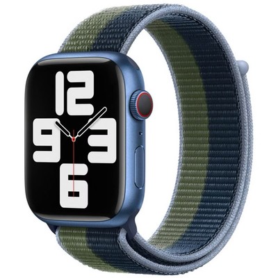 Original Apple Watch Sport Loop  38/40/41 mm Abyss Blue Moss Green Blau Grün