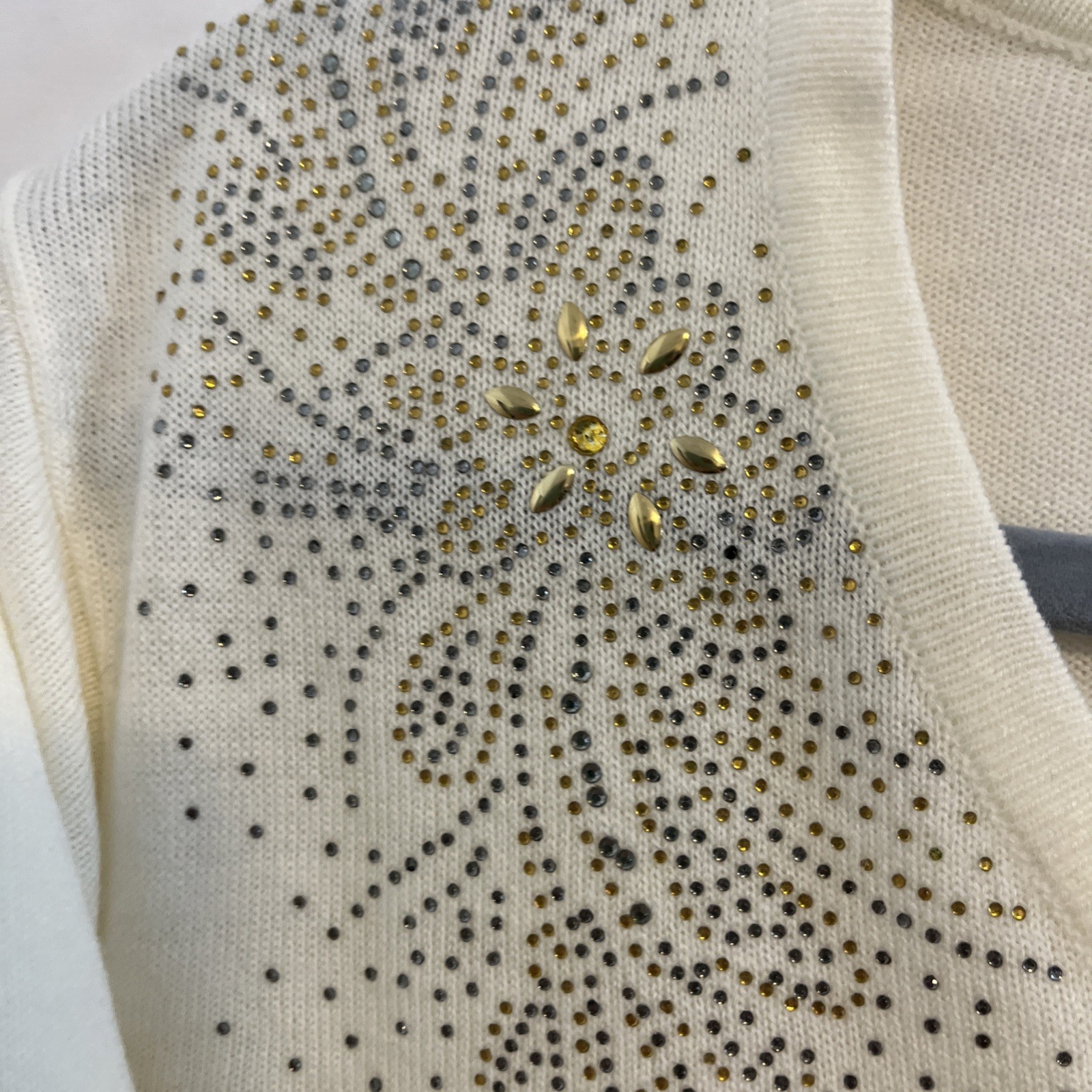 Cathy Daniels Women's XL off White Sweater With Embellishments. NWT 3/4 Sleeve thumbnail 12