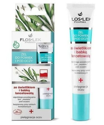 FLOSLEK Eyelid And Under Eye Gel Eyebright Ribwort Plantain0.5 fl oz