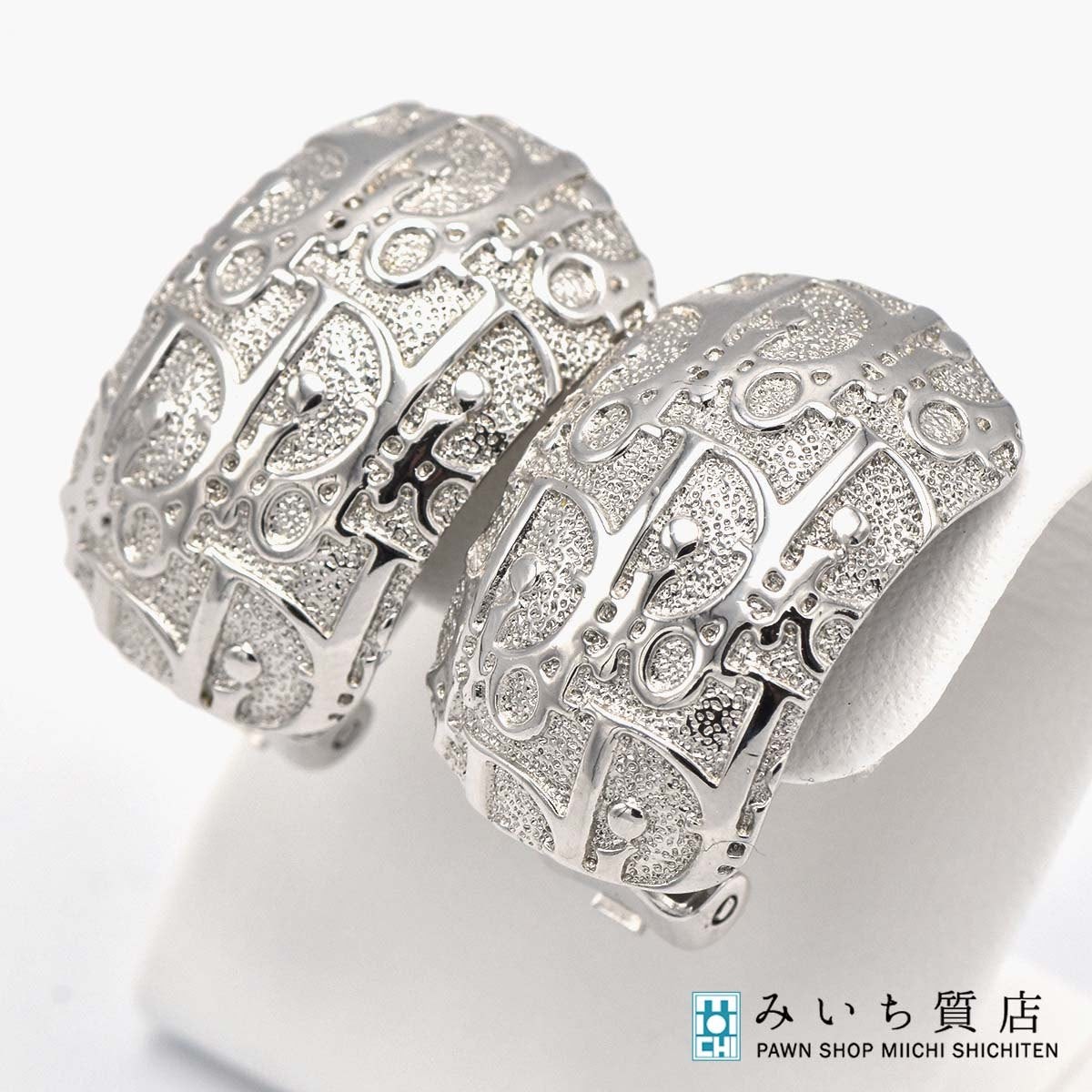 Dior Christian Earrings in Silver Trotter Design for Women with Box H1744