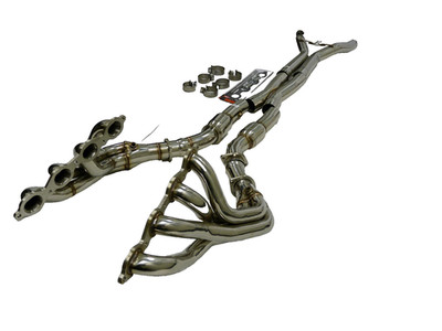 OBX Stainless 14-19 Chevy Corvette C7 6.2L Long Tube Manifold Green Catted XPipe