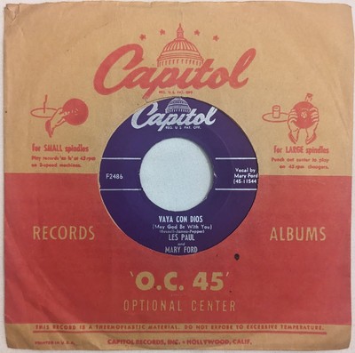 Les Paul & Mary Ford VAYA CON DIOS/ JOHNNY 45 rpm 7'' Capitol F256
