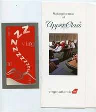 Virgin Atlantic Making the Most of Upper Class Brochure & ZZZZZ Sleep Sticker 