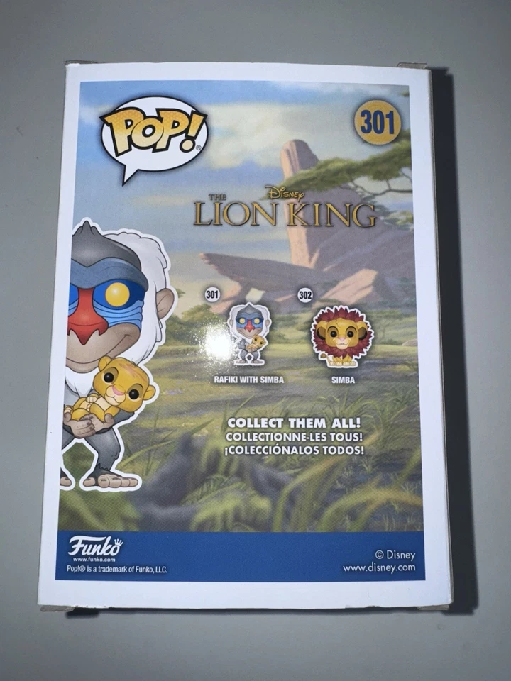 Funko Pop! Disney Rafiki with Simba #301 Vinyl Figure – Boxed – Lion King - Image 3 of 3