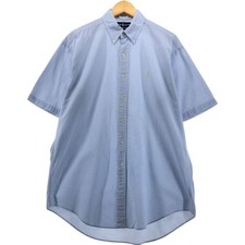 Used Ralph Lauren BLAKE short-sleeved cotton striped shirt size M men's 