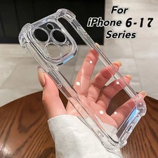 For iPhone 17 16 Pro Max 15 14 13 12 11 Mini Wholesale Bulk Lot Clear Case Cover