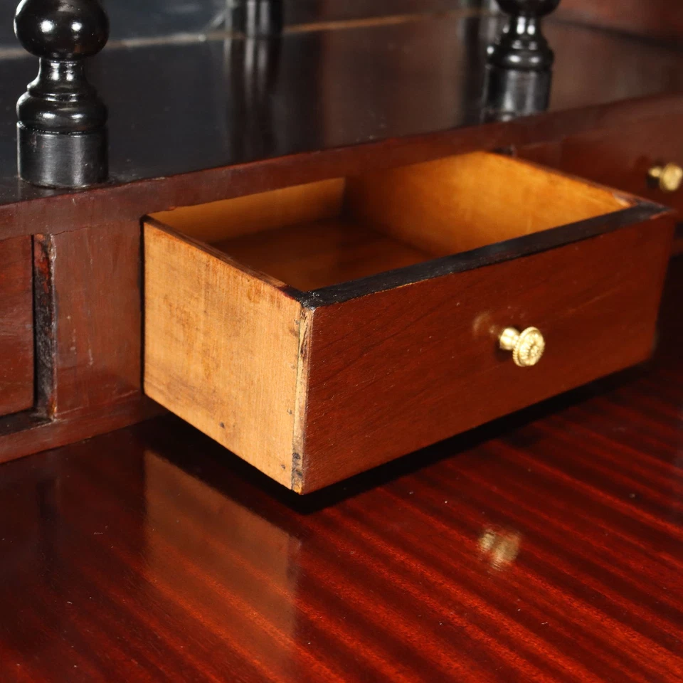 Antiker Secrètaire Empire Stil Mahagoni 4 Schuhbladen Frankreich XX Jhd - Bild 4 von 4