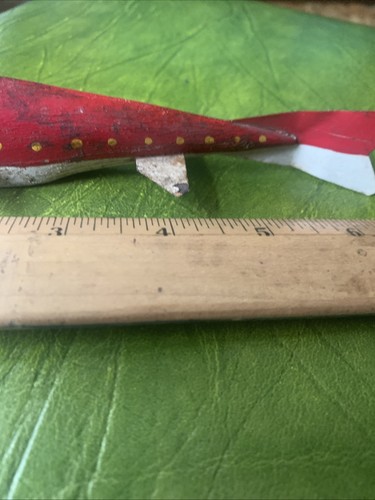 Vintage wooden ice spearing fish decoy Folk Art Minnesota Wisconsin Michigan - Picture 3 of 10