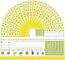 Traditional 48 Pcs Self-Adhesive Student Desk Nameplates W/ Cursive  Math Ref