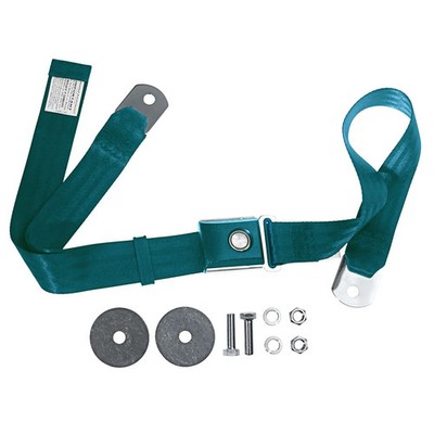 CJ Classics Seat Belt With Push Button Aqua/Turquoise Mustang 1965-1973