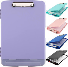 Clipboard with Storage, Clip Boards 8.5X11, Plastic Clipboard with Pen Holder, P
