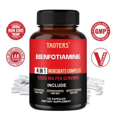 Benfotiamine Supplements Turmeric Curcumin Root Energy Immune Digestive System