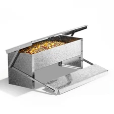 Garden Chicken Nesting Boxes, Metal Egg Laying Box Feeder for Chicken Coop