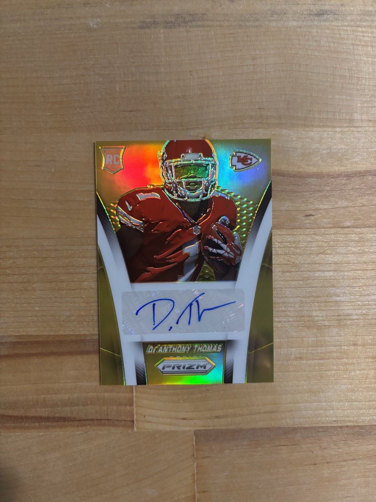 De'Anthony Thomas Panini Prizm Autograph Rookies #ARDT Gold