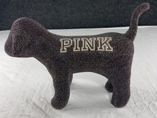 Victorias Secret PINK Iridescent Plush Dog Glitter Bling 8"X12" Large