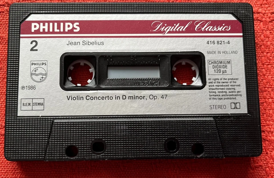 VIKTORIA MULLOVA/BSO/OZAWA-CASSETTE TAPE-TCHAIKOVSKY/SIBELIUS VIOLIN CONCERTOS - Image 3 of 4