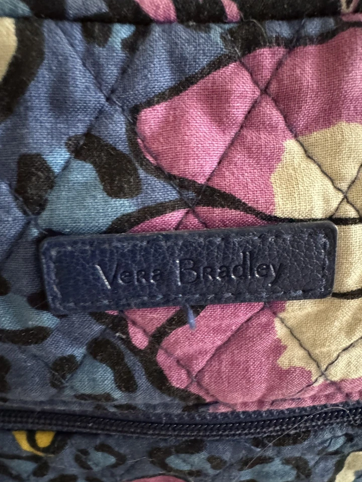 Vera Bradley AFRICAN VIOLET Campus Backpack Large RETIRED Blue Purple Floral Bag - Image 4 of 4