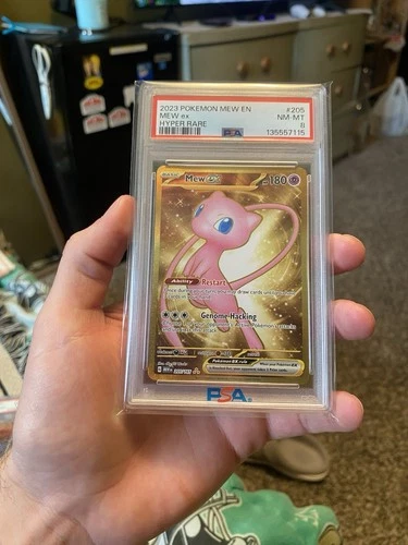 2023 POKÉMON MEW EN-151 HYPER RARE #205 MEW EX PSA 8 NM-MT