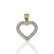 Heart Cz Pendant - 10K Yellow Gold