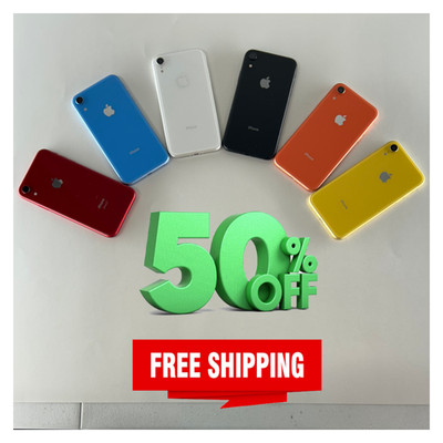 Apple iPhone XR 64GB Blue White iOS Unlocked Verizon At&t T-Mobile
