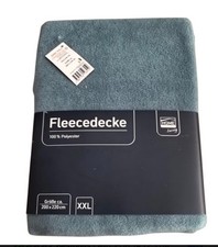 XXL Fleecedecke Decke 200x220 cm Kuscheldecke Blau Tagesdecke