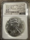 2021-P S$1 Silver Heraldic Eagle T-1 Emergency Production NGC MS70 FDI