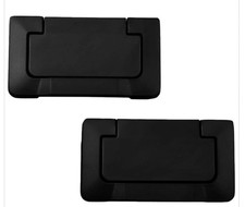 2 Pack Flush Fit Cabinet Door Handles Matt Black Finish With Fixings 