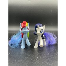 My Little Pony Rainbow Dash  Rarity Toy Figures Hasbro White Purple