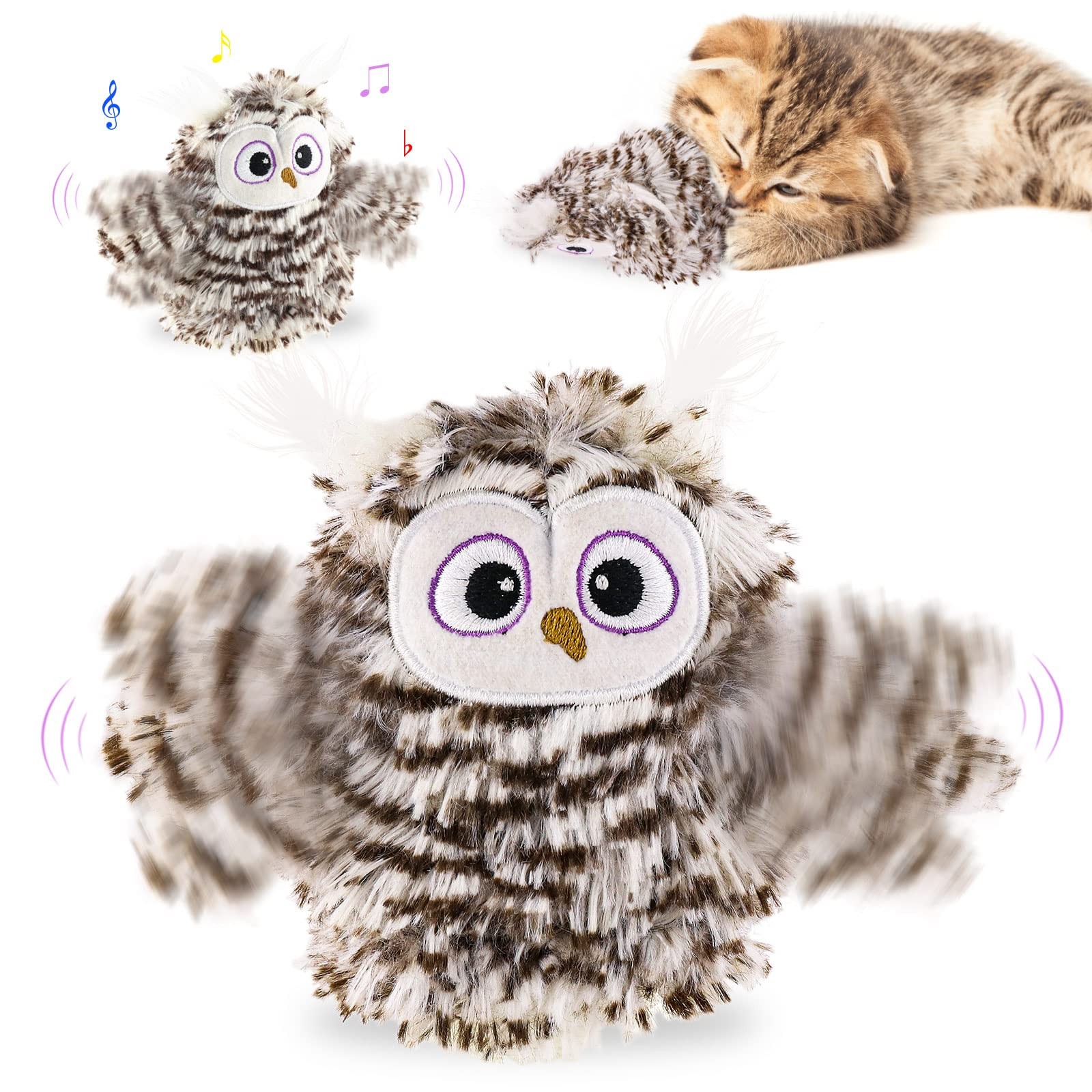 Jouet interactif pour chat rechargeable pour stimuler un chat paresseux