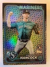 2024 Topps Series 1 #39 Emerson Hancock RC Holiday Foil - Mariners