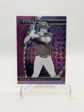 2021 PANINI CHRONICLES TITAN MIKE TROUT PURPLE VELOCITY PRIZM # 16